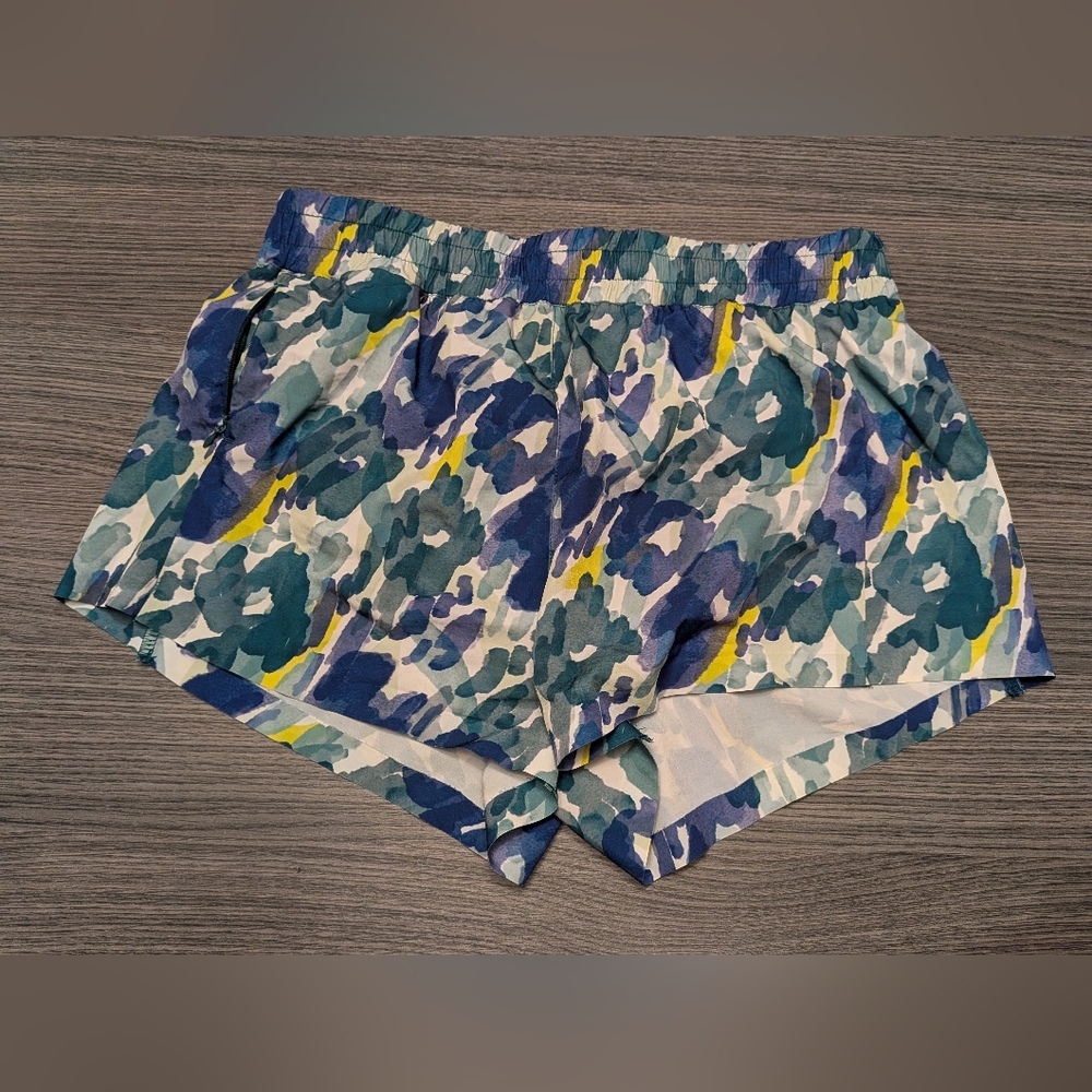 Dip Camouflage Athletic Shorts - Blue, Green, Yellow